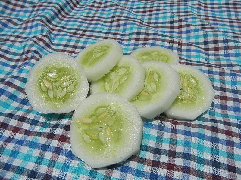 Cucumber, Peeled, Raw